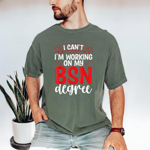 BSN Nurse Graduation Essentials BSN Nursing School Student Men's Comfort Colors T-Shirt - Best Gift Smart