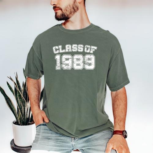Class Of 1989 89 School Tee Shirt Graduation Class Party Men's Comfort Colors T-Shirt - Best Gift Smart