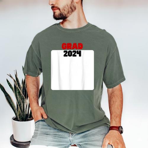 Class Of 2024 Graduation With Signing Area GRAD '24 Memory Men's Comfort Colors T-Shirt - Easessy