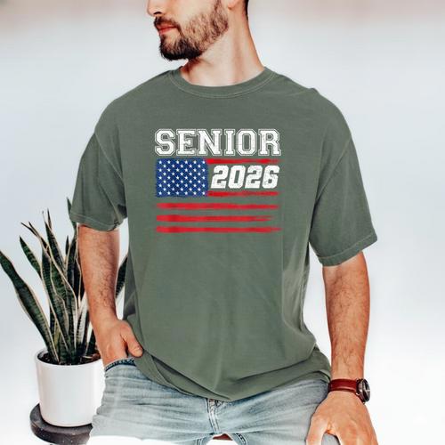 Class Of 2026 Senior Back To School American Flag Graduation Men's Comfort Colors T-Shirt - Best Gift Smart