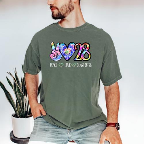 Class Of 2028 Shirt Tie Dye Senior Graduation Class Reunion Men's Comfort Colors T-Shirt - Best Gift Smart