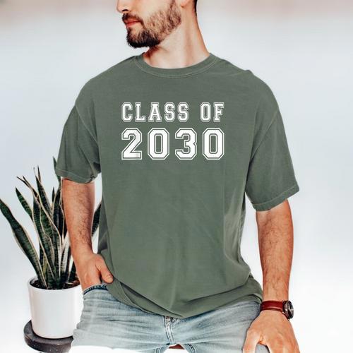 Class Of 2030 High School Graduation Date Kindergarten Shirt Men's Comfort Colors T-Shirt - Best Gift Smart