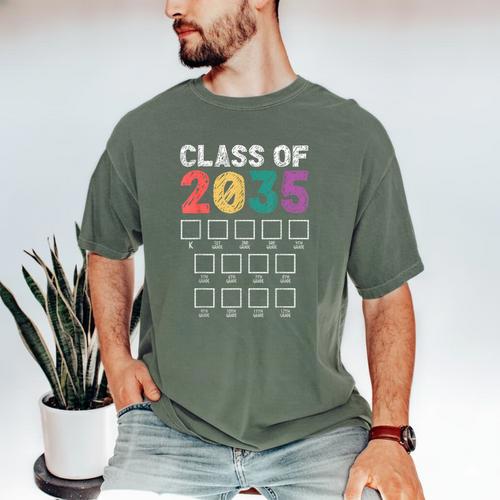 Class Of 2035 Graduation Check List Men's Comfort Colors T-Shirt - Best Gift Smart