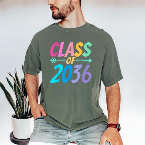 Class Of 2036 First Day Kindergarten Grow With Me Graduation Men's Comfort Colors T-Shirt - Best Gift Smart