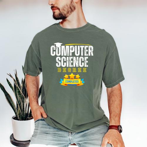 Computer Science Degree Graduation Senior Celebration Grad Men's Comfort Colors T-Shirt - Best Gift Smart