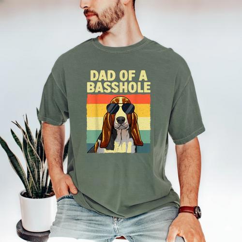 Cool Basset Hound For Men Dad Dog Basset Hound Lovers Men's Comfort Colors T-Shirt - Father's Day Fun