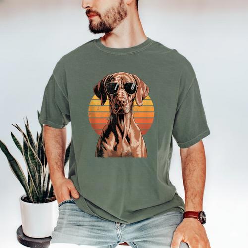 Cool Retro Vizsla Dog Mom Dad Vintage Pet Lovers Men's Comfort Colors T-Shirt - Father's Day Fun