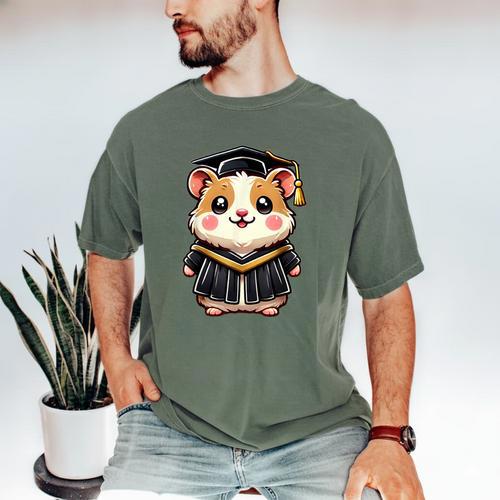Cute Hamster Graduation Men's Comfort Colors T-Shirt - Best Gift Smart