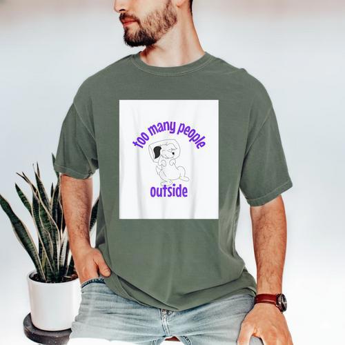 Cute Puppy With a Quote For Introverts Men's Comfort Colors T-Shirt - Raresse