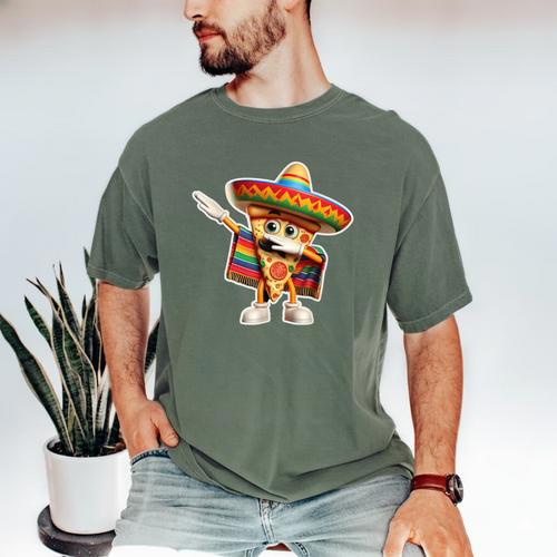Dabbing Mexican Pizza Dance Food Lover Graduation Men's Comfort Colors T-Shirt - Best Gift Smart