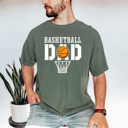 Dad Basketball Apparel Basketball Dad Men's Comfort Colors T-Shirt - Father's Day Fun