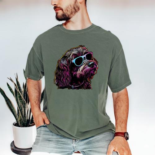 Dad Mom Cool Dog Sunglasses Cockapoo Men's Comfort Colors T-Shirt - Father's Day Fun
