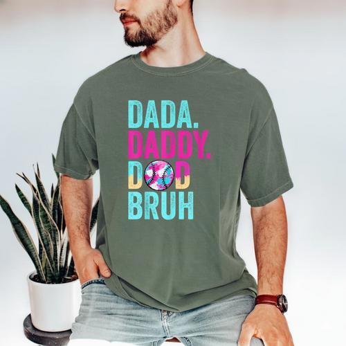 Dada Daddy Dad Bruh Baseball Drip Ice Cream Dad Bruh Men's Comfort Colors T-Shirt - Father's Day Fun