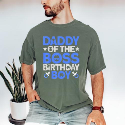 Daddy Of The Boss Birthday Party Outfit Like A Boss Daddy Men's Comfort Colors T-Shirt - Father's Day Fun