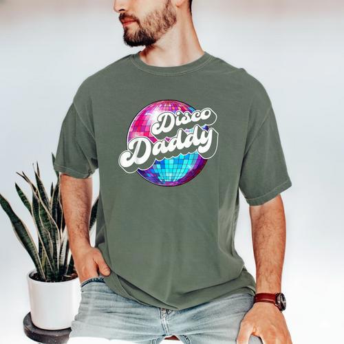 Disco Daddy 60's 70s Disco Dad Men's Comfort Colors T-Shirt - Father's Day Fun