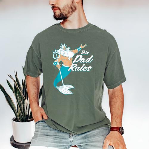 Disney The Little Mermaid King Triton Dad Men's Comfort Colors T-Shirt - Father's Day Fun
