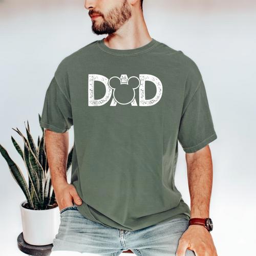 Disney Mickey Mouse Dad Small Men's Comfort Colors T-Shirt - Father's Day Fun