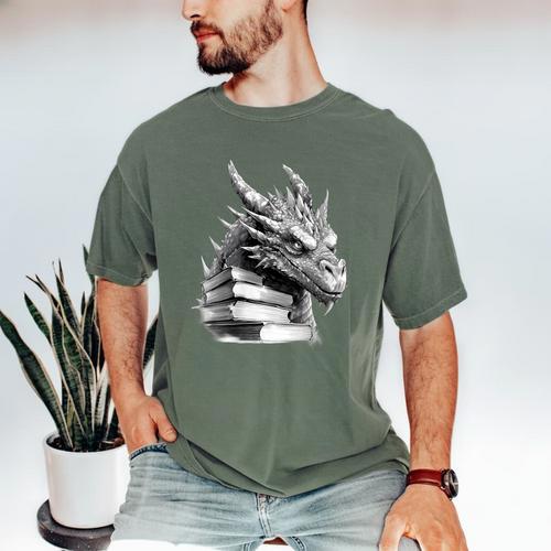 Dragon Book Men's Comfort Colors T-Shirt - Bookorys