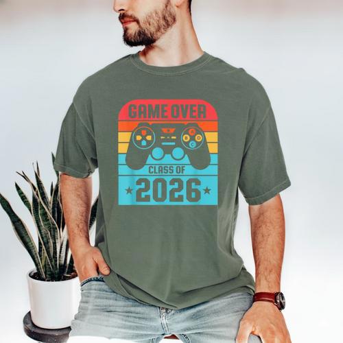 Game Over Class Of 2026 Shirt Students Last Day Graduation Men's Comfort Colors T-Shirt - Best Gift Smart