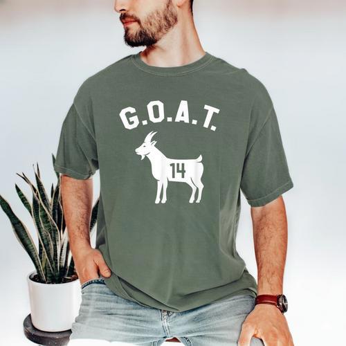 GOAT Number 14 Greatest Of All Time Dad Joke Men's Comfort Colors T-Shirt - Father's Day Fun