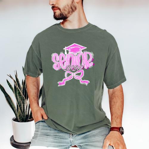 Graduation 2026 Senior 2026 Class Of 2026 Coquette Pink Girl Men's Comfort Colors T-Shirt - Best Gift Smart