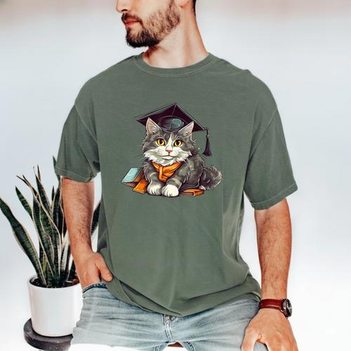 Graduation Cat Graduation Present For Graduate Grad Men's Comfort Colors T-Shirt - Best Gift Smart