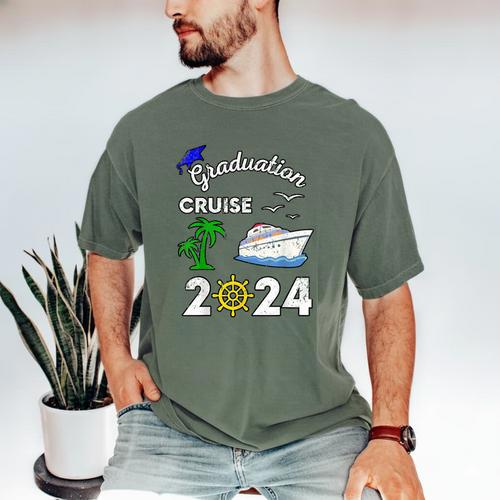 Graduation Cruise 2024 Ship Boat Vacation Summer Vacation Men Women Kids Men's Comfort Colors T-Shirt - Best Gift Smart