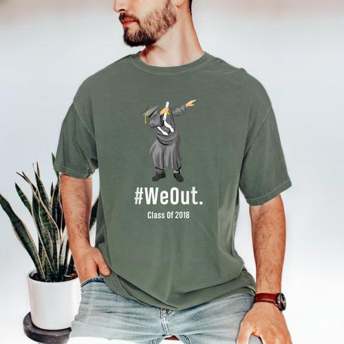 Graduation T-Shirt Dabbing Graduation We Out Class Of 2018 Men's Comfort Colors T-Shirt - Best Gift Smart
