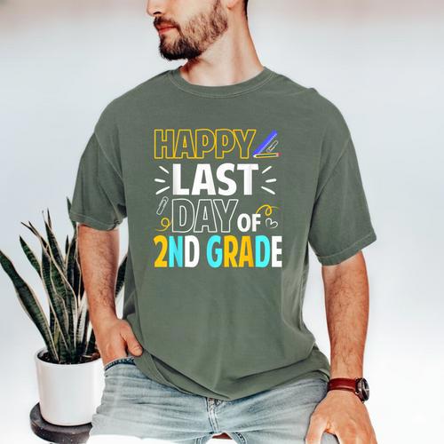 Happy Last Day Of 2nd Grade Shirt Cutie Graduation Men's Comfort Colors T-Shirt - Best Gift Smart