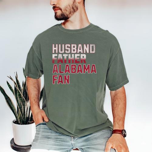Husband Father Alabama Fan Fathers Day Alabama Dad Men's Comfort Colors T-Shirt - Father's Day Fun