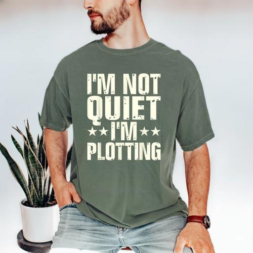I'm Not Quiet I'm Plotting I Introvert Men's Comfort Colors T-Shirt - Raresse