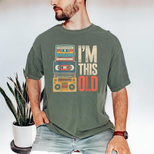 I'm This Old Vintage Cassette Tape Nostalgia Men's Comfort Colors T-Shirt - Figerry