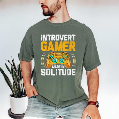 Introvert Gamer Video Games Anti Social Team Player Men's Comfort Colors T-Shirt - Raresse