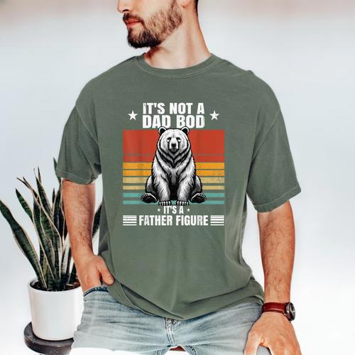 It's Not A Dad Bod It's Father Figure Bear Vintage Men's Comfort Colors T-Shirt - Father's Day Fun