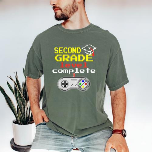 Kids Second Grade Graduation Video Game Shirt Men's Comfort Colors T-Shirt - Best Gift Smart