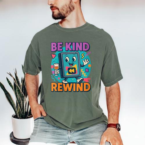 Be Kind Rewind 90s VHS Nostalgia Retro Men's Comfort Colors T-Shirt - Figerry