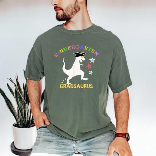 Kindergarten Graduation Shirt 2019 Dinosaur Graduate Party Men's Comfort Colors T-Shirt - Best Gift Smart