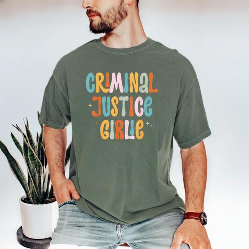 Lawyer True Crime Lover Addict Graduation Apparel Criminal Justice Girlie Major Degree Future Detective Men's Comfort Colors T-Shirt - Best Gift Smart