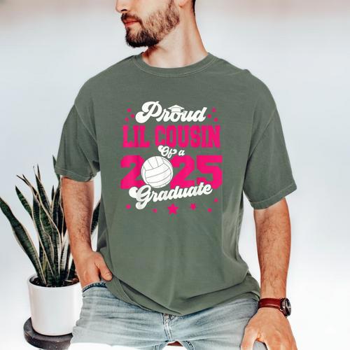 Lil Cousin Of a 2025 Graduate Prom Graduation 25 VolleyBall Men's Comfort Colors T-Shirt - Best Gift Smart