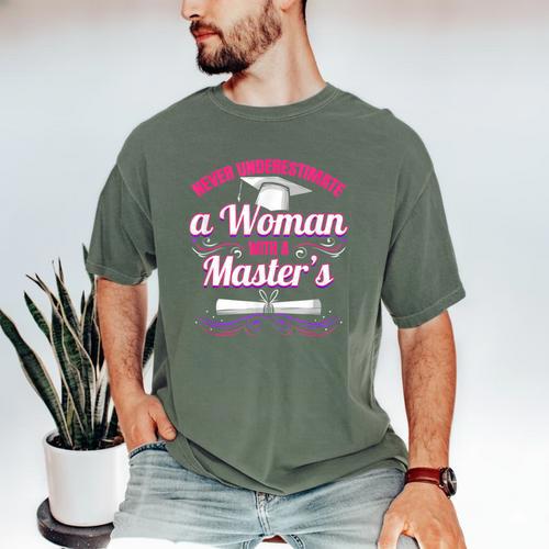 Master University Degree Master Graduation Party Girl Men's Comfort Colors T-Shirt - Best Gift Smart