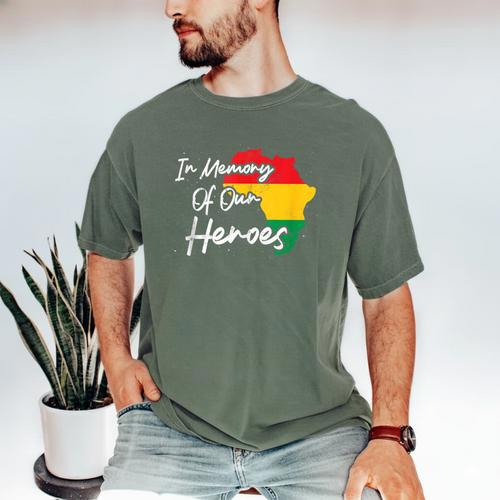 In Memory Of Our Heroes Pride Juneteenth Men's Comfort Colors T-Shirt - Easessy