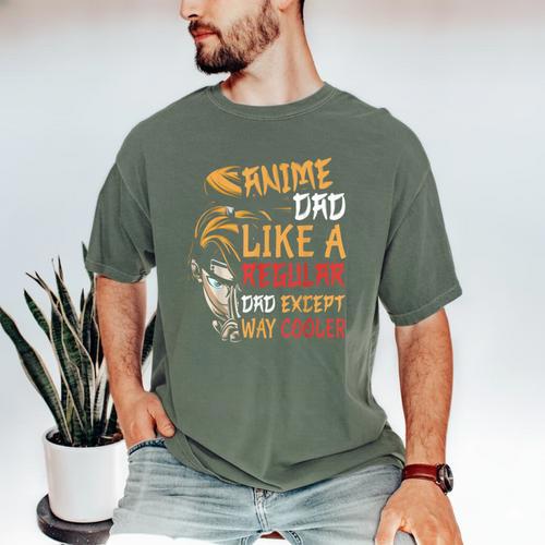 Men Anime Father's Day Anime Dad Except Way Cooler Men's Comfort Colors T-Shirt - Father's Day Fun
