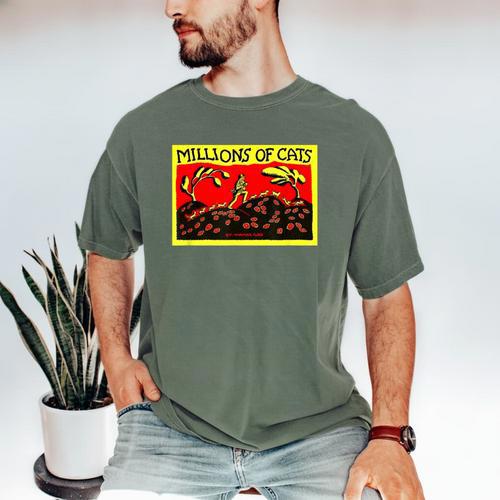 Millions Of Cats Book Cover Men's Comfort Colors T-Shirt - Bookorys AU
