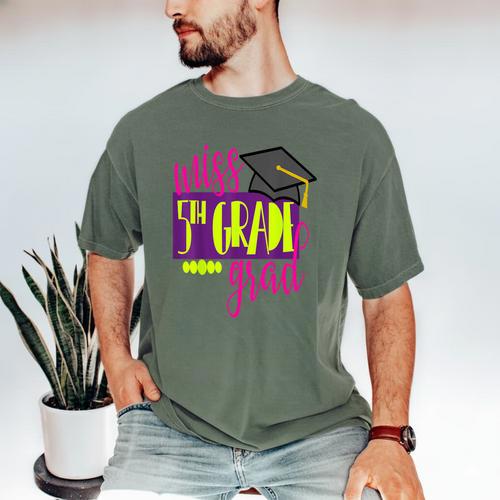 Miss 5th Grade Shirt 5 Grad Kids Girl Graduation School Men's Comfort Colors T-Shirt - Best Gift Smart