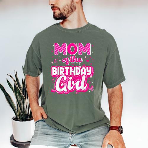 Mom And Dad Birthday Girl Family Matching Party Decorations Men's Comfort Colors T-Shirt - Father's Day Fun