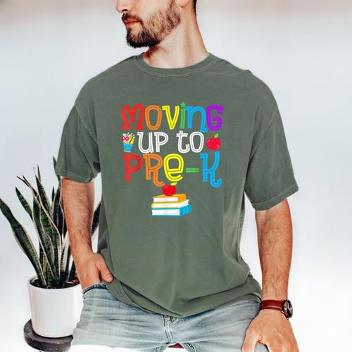 Moving Up To Pre-K Teacher Student Kid Graduation T-Shirt Men's Comfort Colors T-Shirt - Best Gift Smart