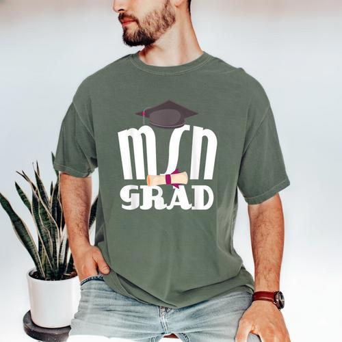 MSN Masters Graduation Men Women Son Daughter Men's Comfort Colors T-Shirt - Best Gift Smart