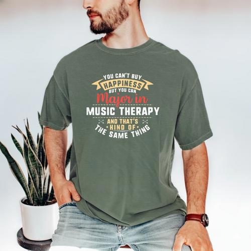Music Therapy Major Student Shirt Graduation Men's Comfort Colors T-Shirt - Best Gift Smart
