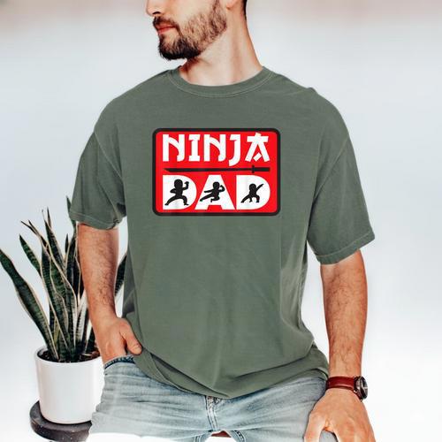 Ninja Dad Matching Family Ninja Warrior Men's Comfort Colors T-Shirt - Father's Day Fun