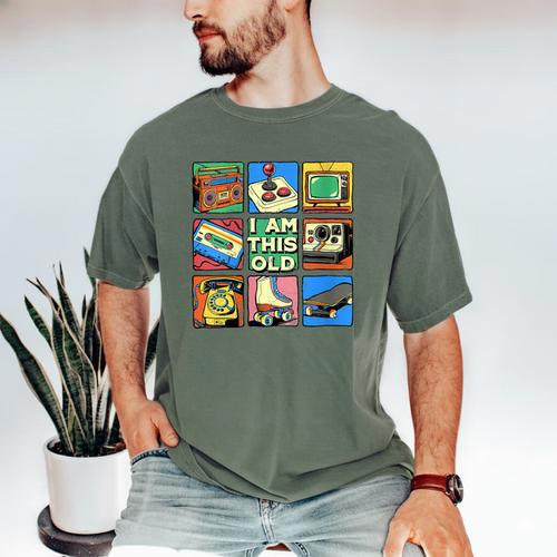 I Am This Old Retro Vintage Nostalgia 80s 90s Cassette Tape Men's Comfort Colors T-Shirt - Figerry